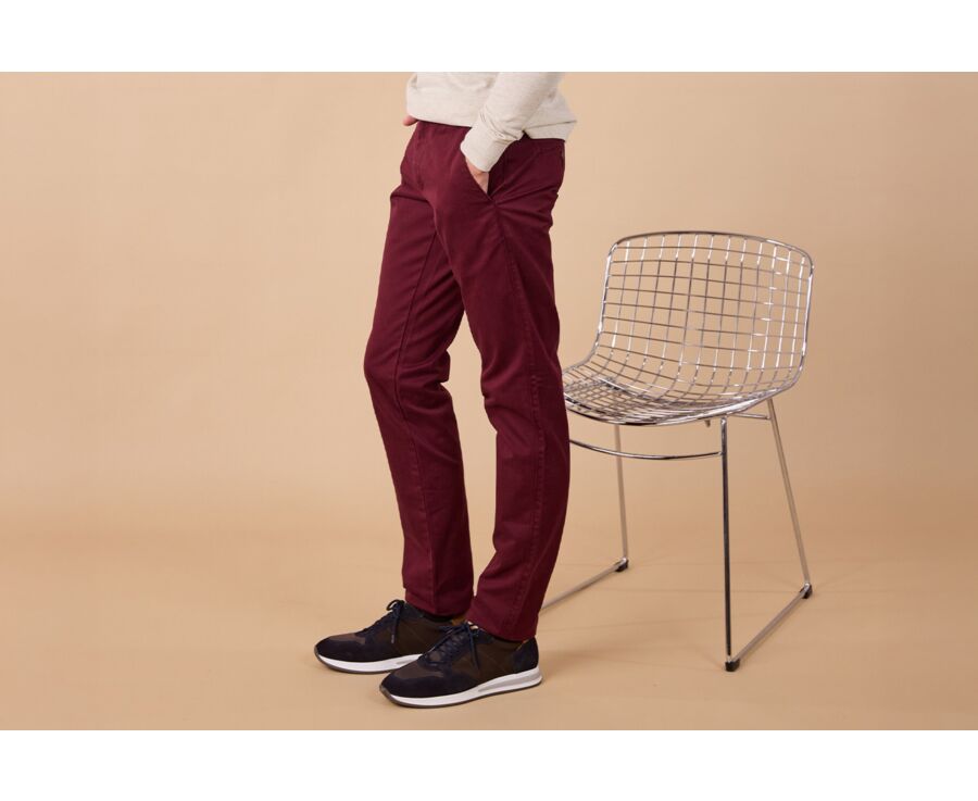 Pantalon chino homme - Bordeaux - NIGEL II