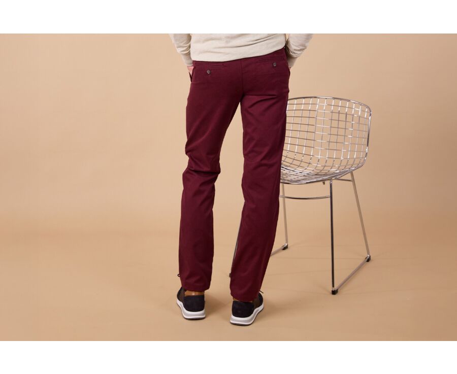 Pantalon chino homme - Bordeaux - NIGEL II