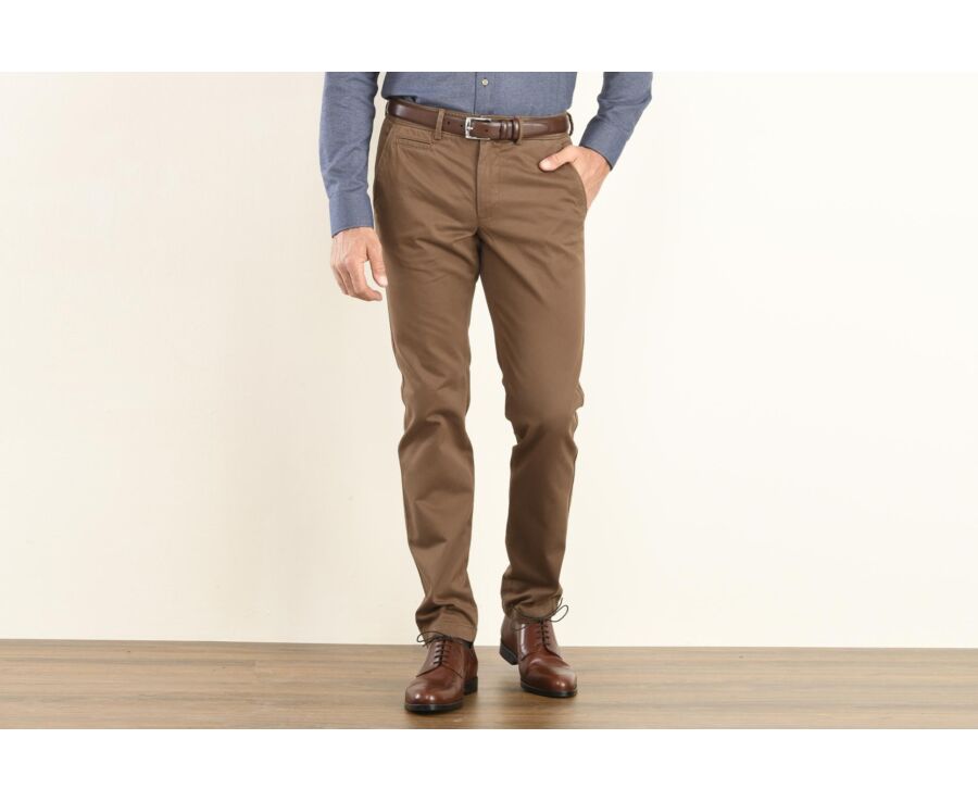 Pantalon chino homme Chocolat - NIGEL II