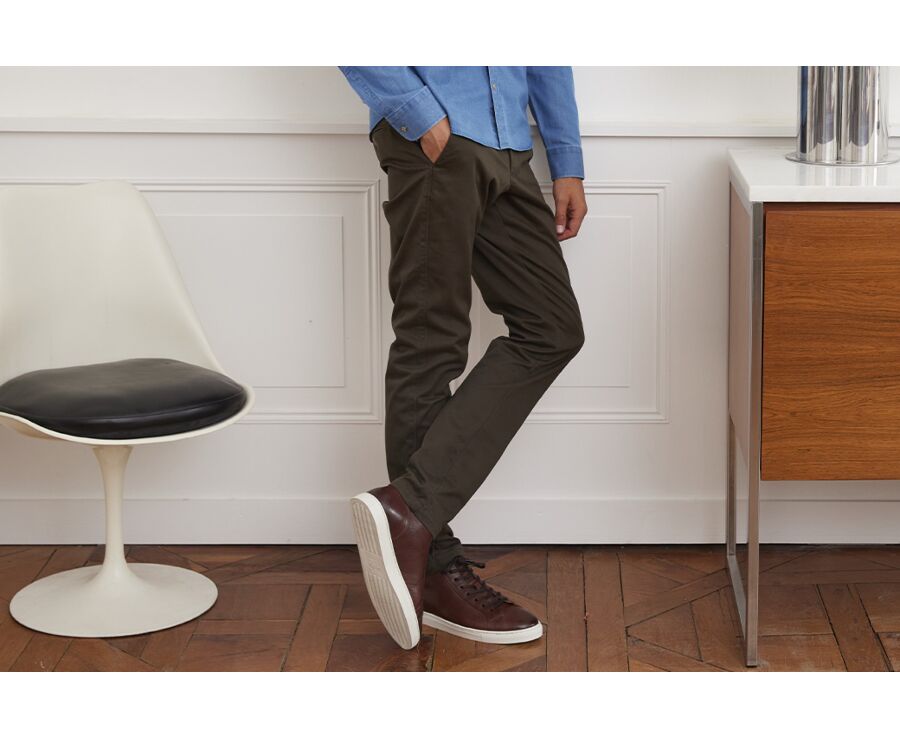 Pantalon chino homme Kaki - NIGEL II