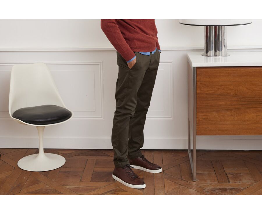 Pantalon chino homme Kaki - NIGEL II