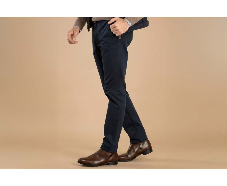 Pantalon chino homme Navy Foncé - NIGEL II