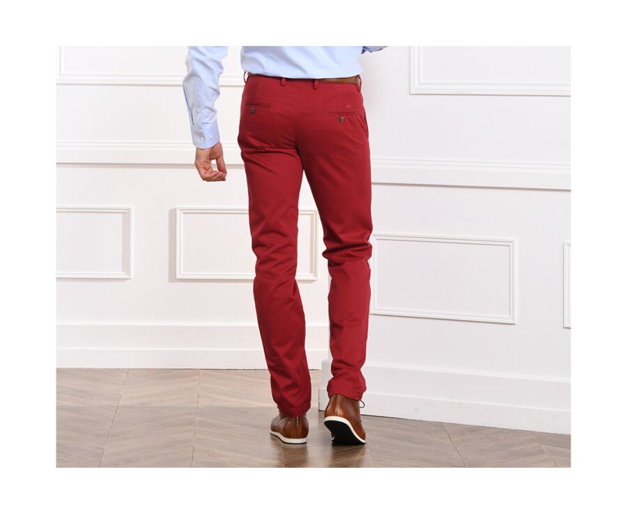 Pantalon chino homme Rouge Grenat - NIGEL II