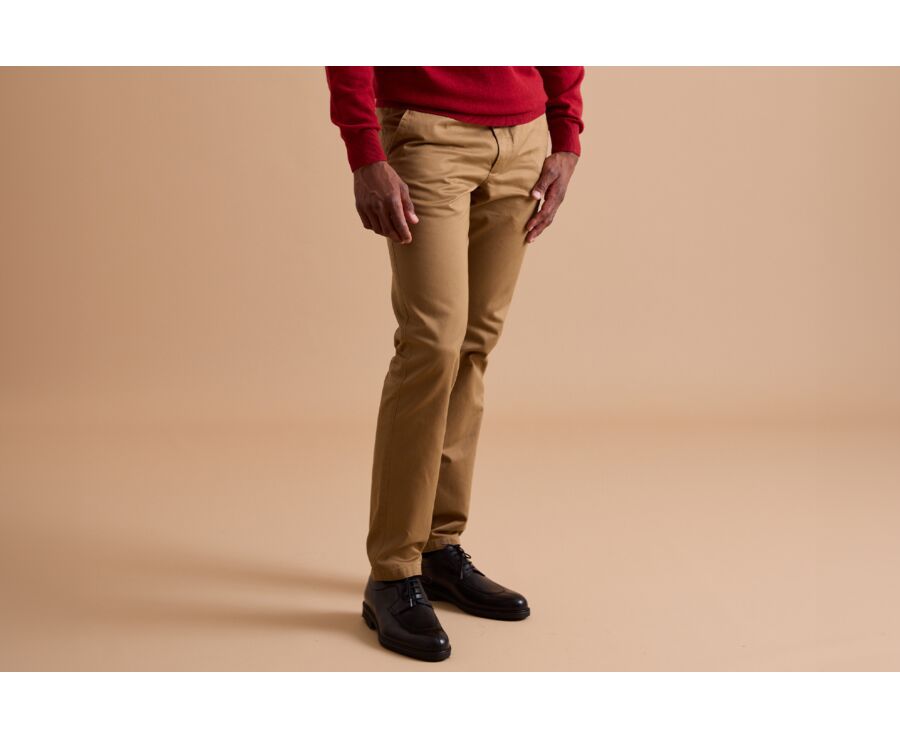 Pantalon chino homme Camel Foncé - NIGEL II