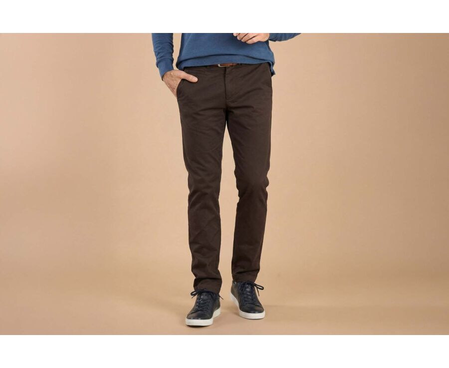 Pantalon chino homme Brun Foncé - NIGEL II