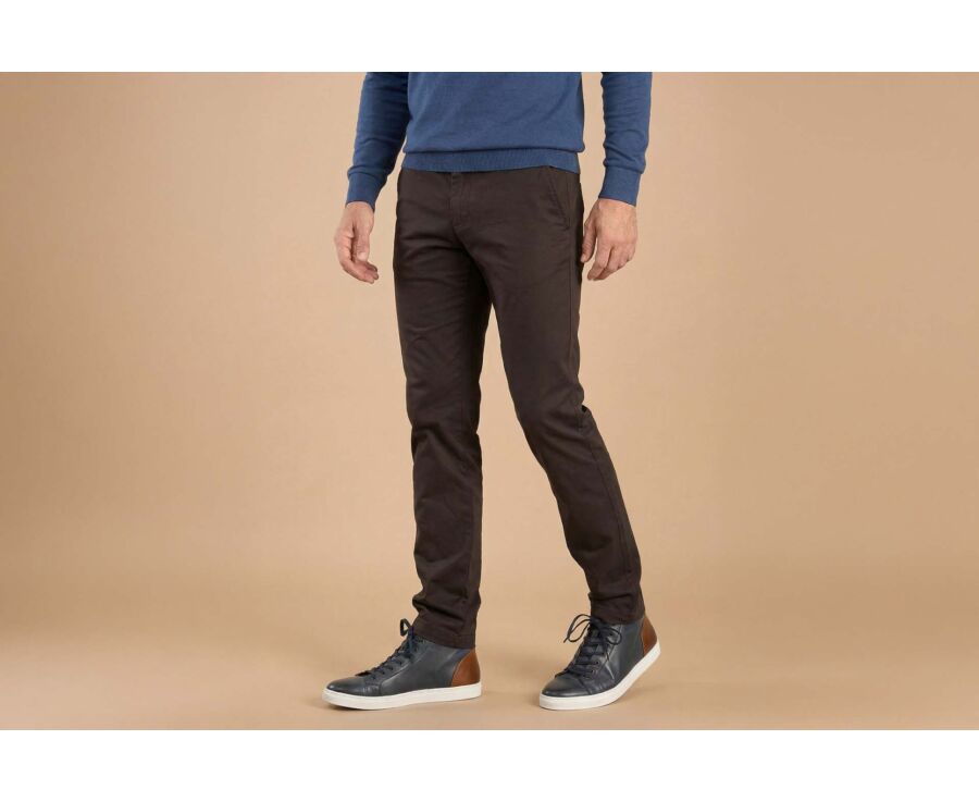 Pantalon chino homme Brun Foncé - NIGEL II