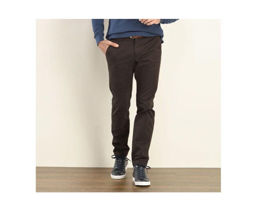 Pantalon chino homme Brun Foncé - NIGEL II