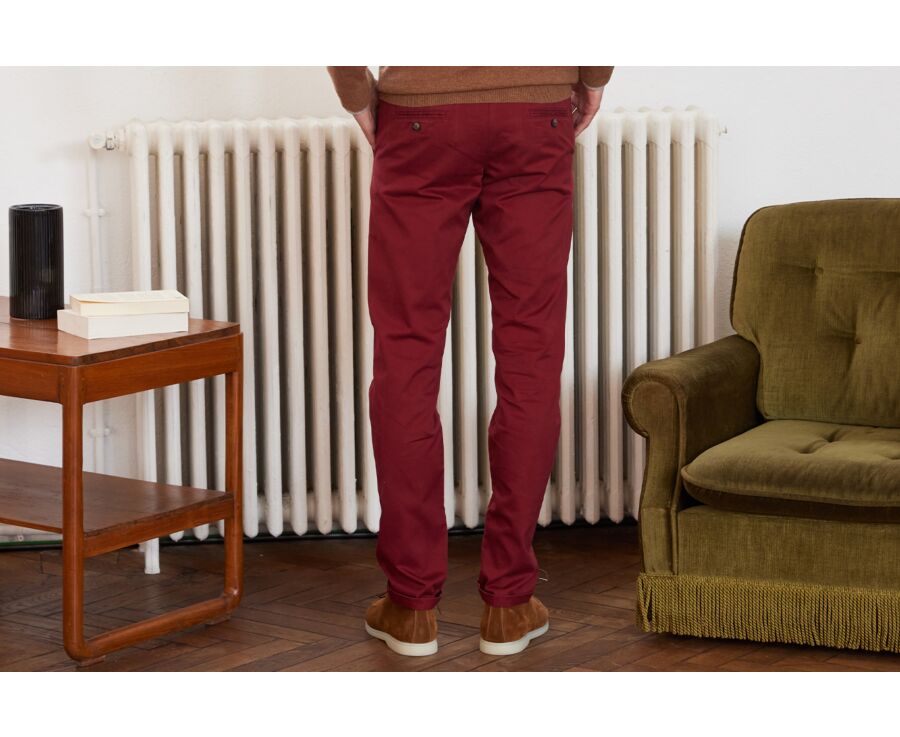 Pantalon chino homme Rouge Foncé - NIGEL II