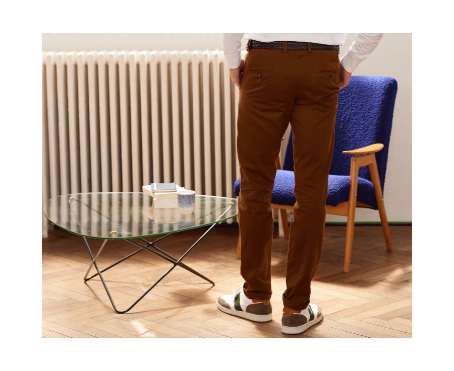 Pantalon chino homme Caramel Foncé - NIGEL II