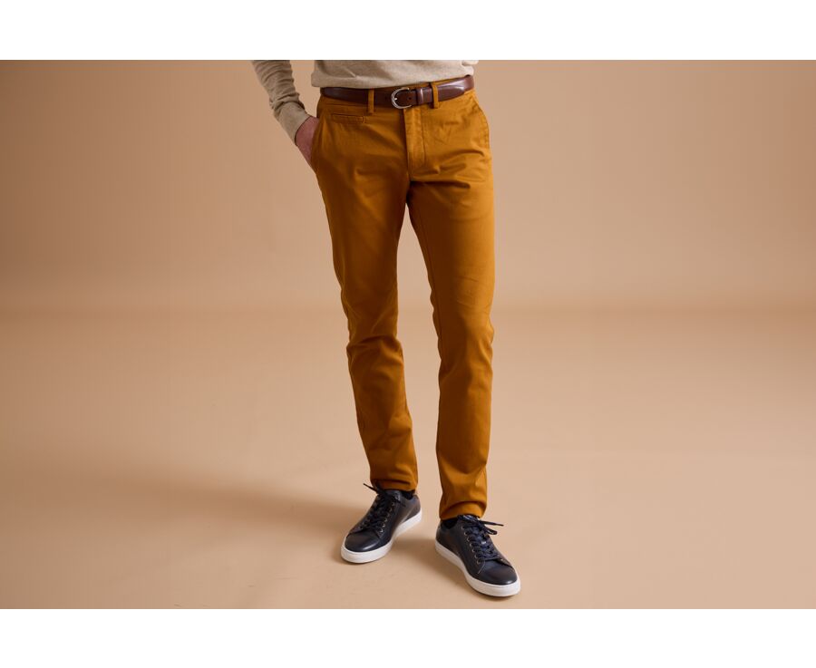 Pantalon chino homme Ocre Foncé - NIGEL II