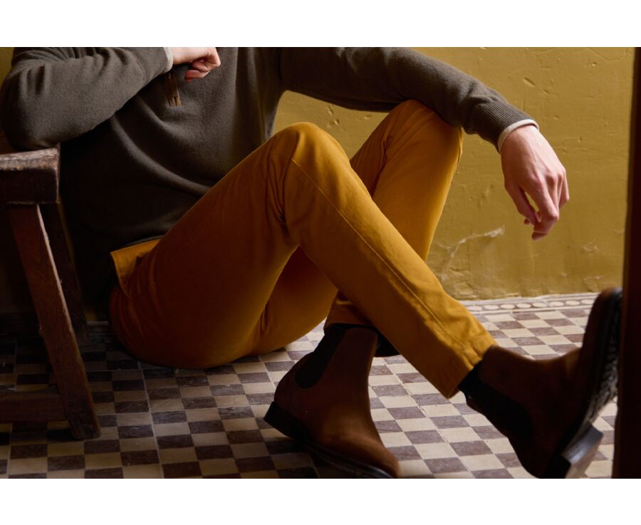 Pantalon chino homme Ocre Foncé - NIGEL II