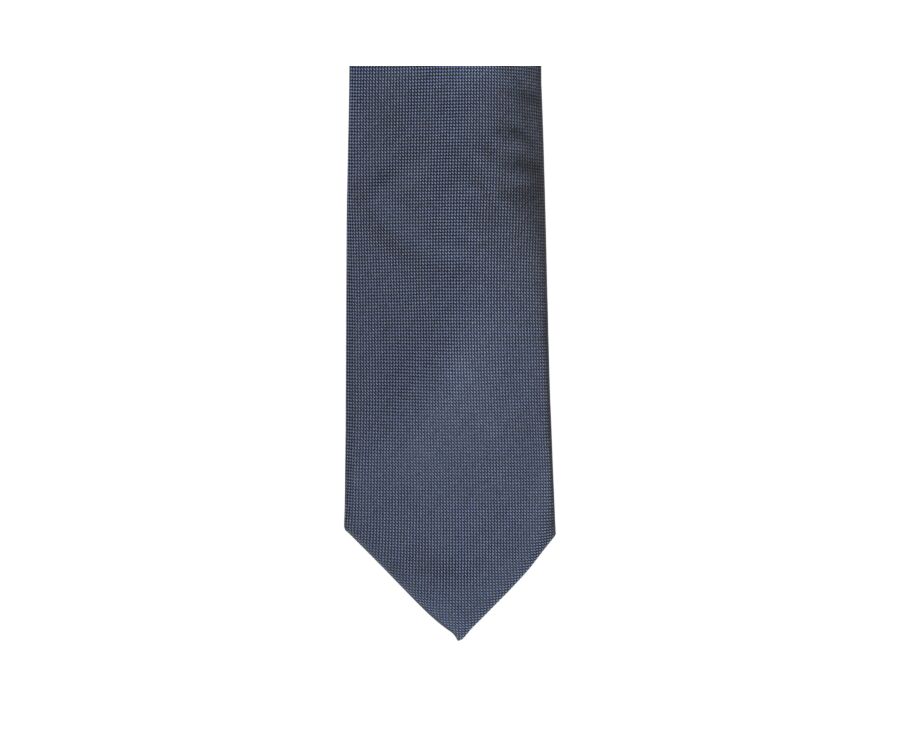 Cravate en soie Unie Bleu Pétrole