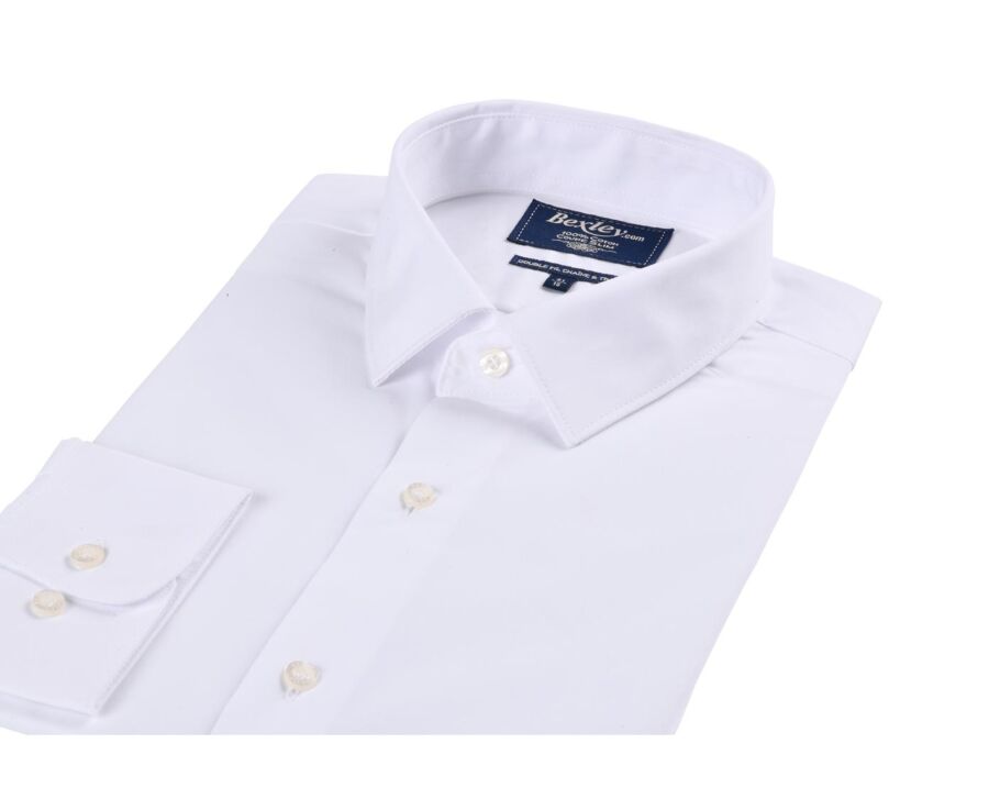 Chemise slim blanche coton popeline - LOUIS CLASSIC SLIM