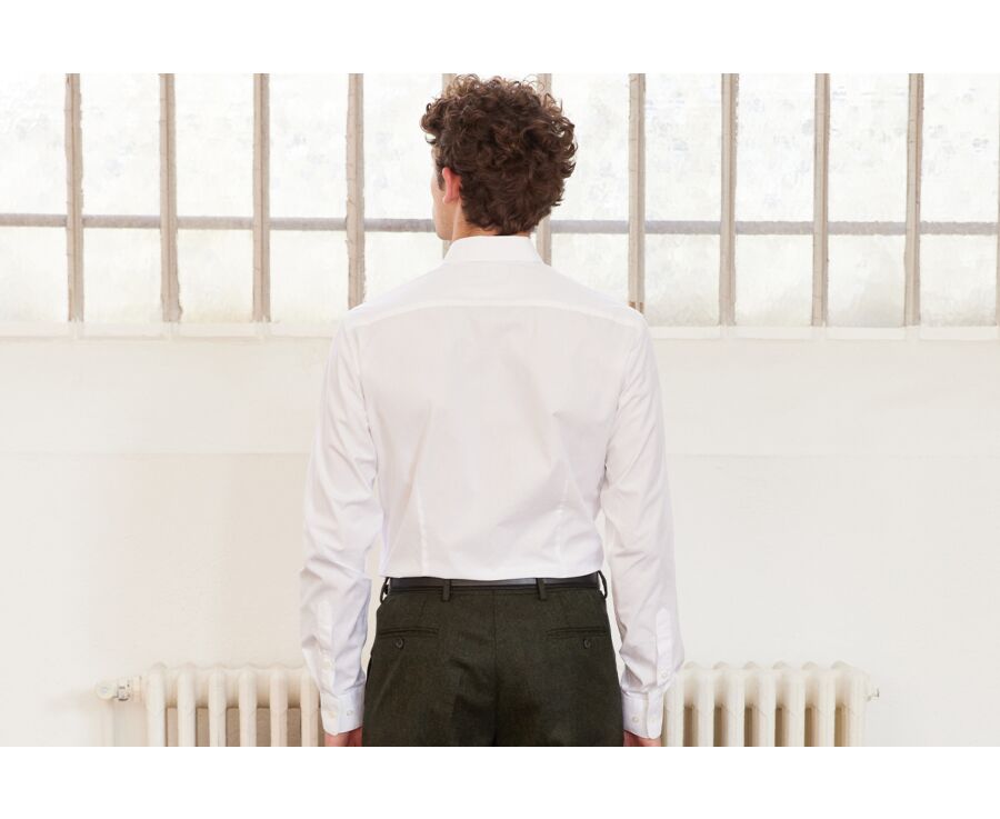 Chemise slim blanche coton popeline - LOUIS CLASSIC SLIM