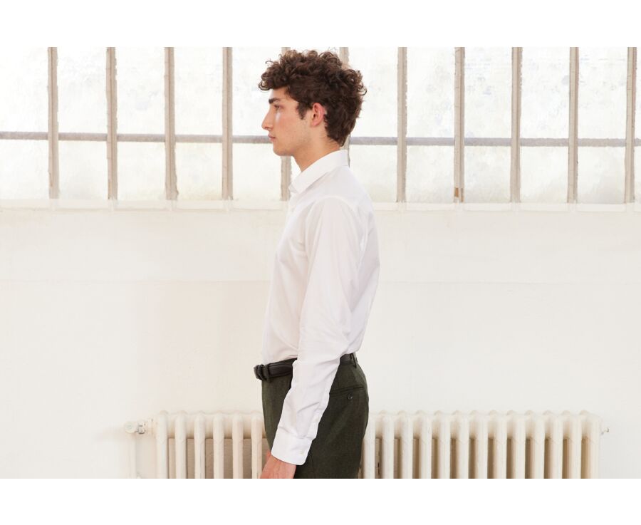 Chemise slim blanche coton popeline - LOUIS CLASSIC SLIM