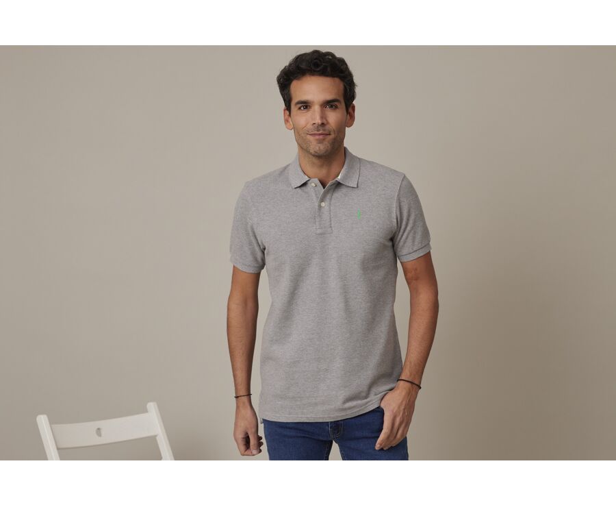 Polo Gris Chiné homme - ANDY II