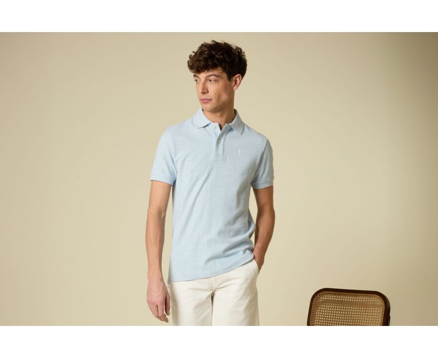 Polo homme - Bleu Ciel Chiné - ANDY II
