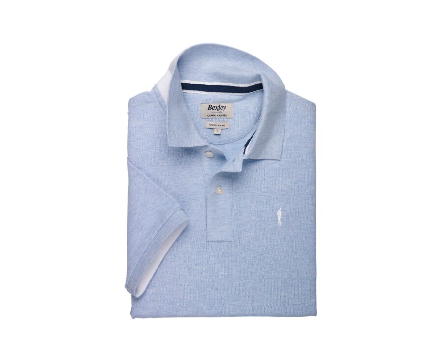 Polo homme - Bleu Ciel Chiné - ANDY II