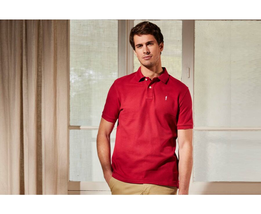 Polo homme Rouge Sombre - ANDY II