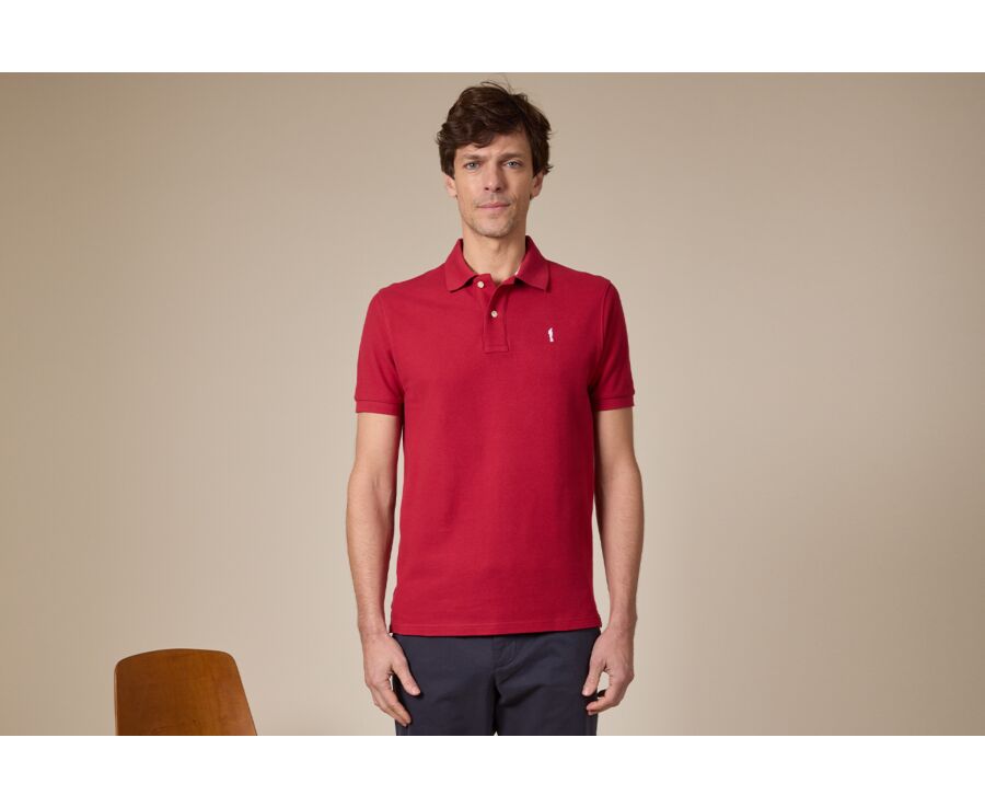 Polo homme Rouge Sombre - ANDY II
