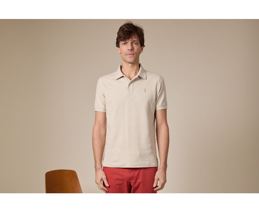 Polo homme Beige Chiné - ANDY II