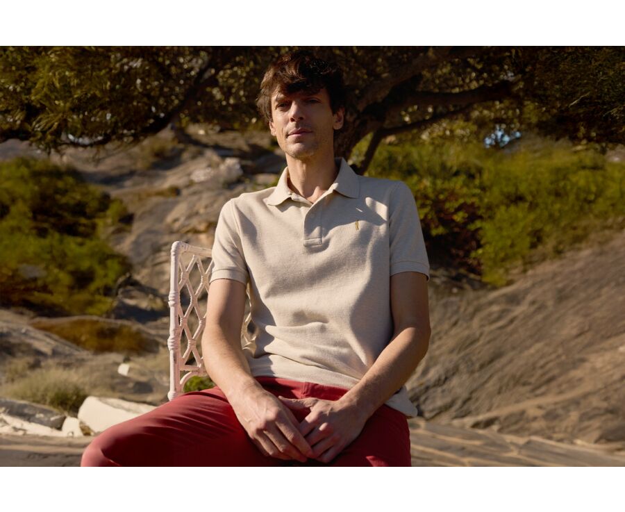 Polo homme Beige Chiné - ANDY II