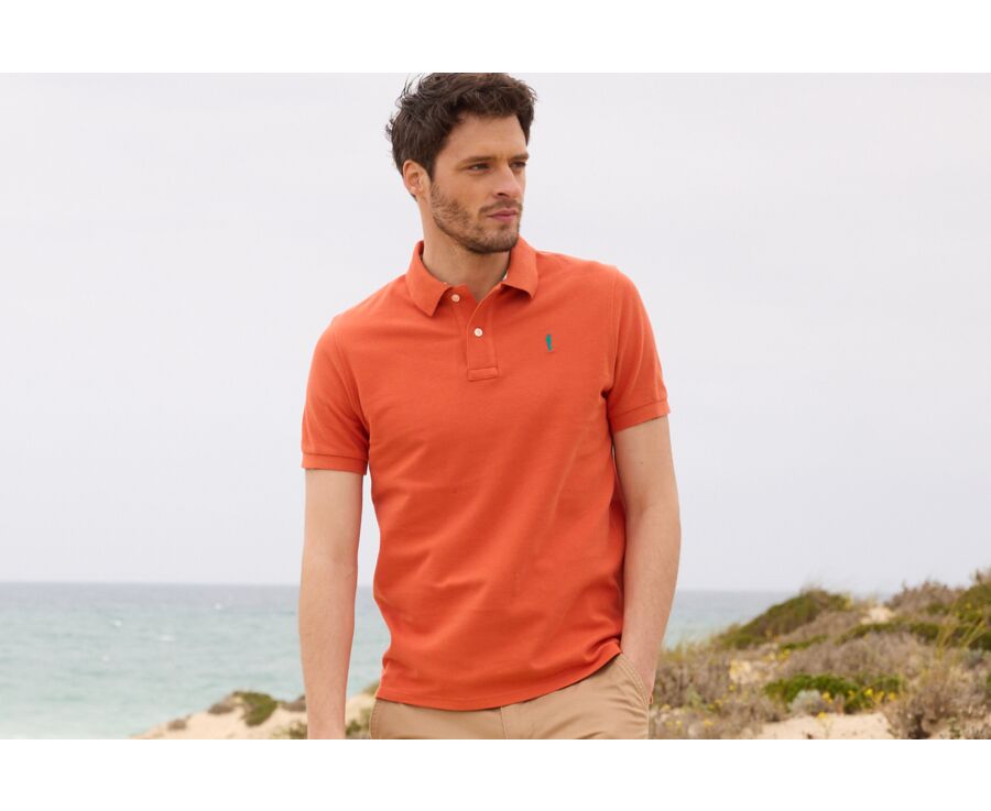 Polo homme Orange Foncé - ANDY II