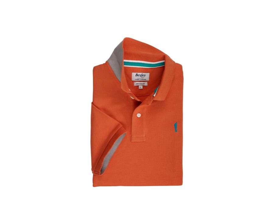 Polo homme Orange Foncé - ANDY II