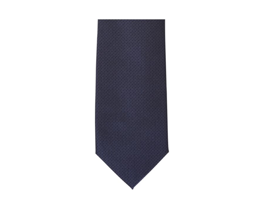 Cravate homme soie Bleu Pétrole Micro Pois Marine