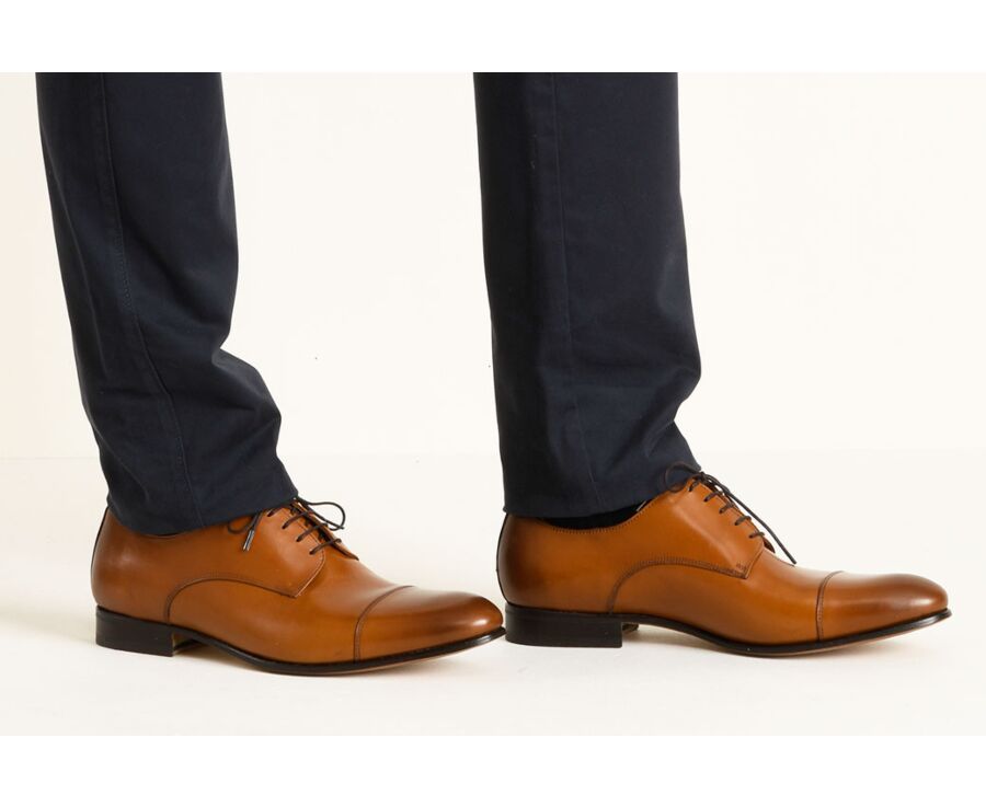 Derbies homme Gold Patiné semelle cuir - DURRINGTON