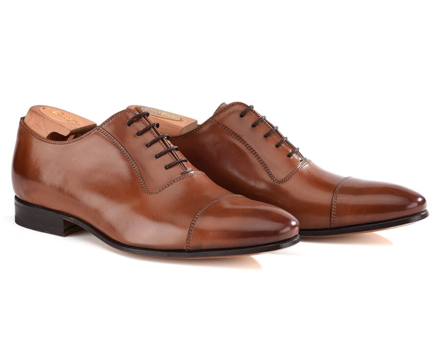Richelieu homme Châtaigne Patiné semelle cuir - RINGWOOD