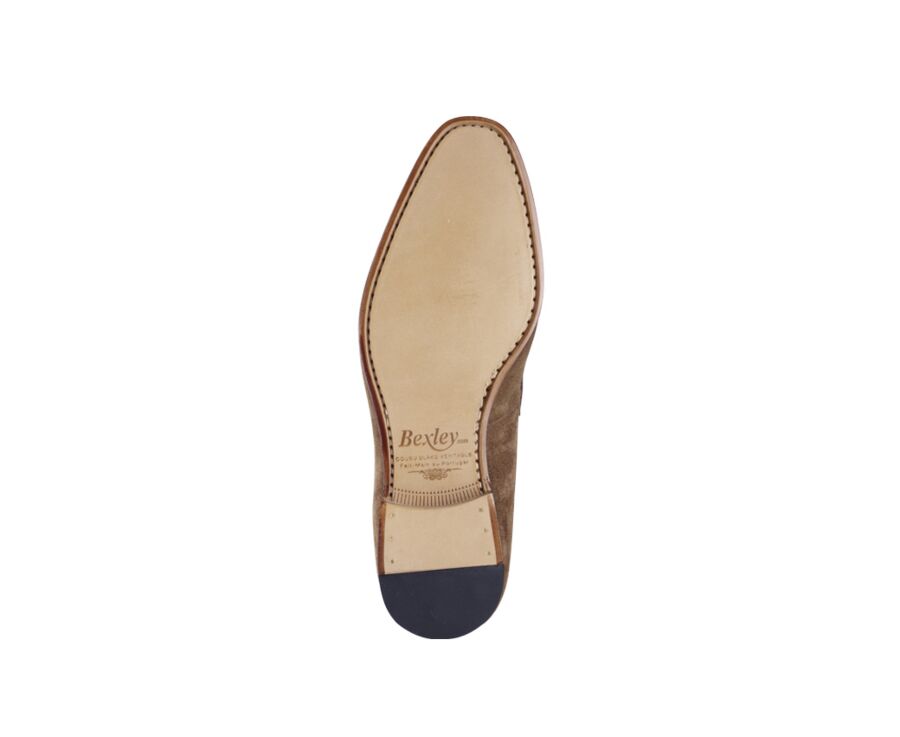 Mocassin homme Velours Cognac - BRIONE