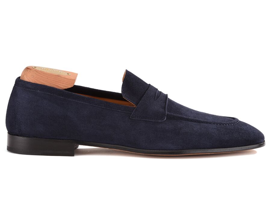 Mocassin homme Velours Bleu Marine - BRIONE
