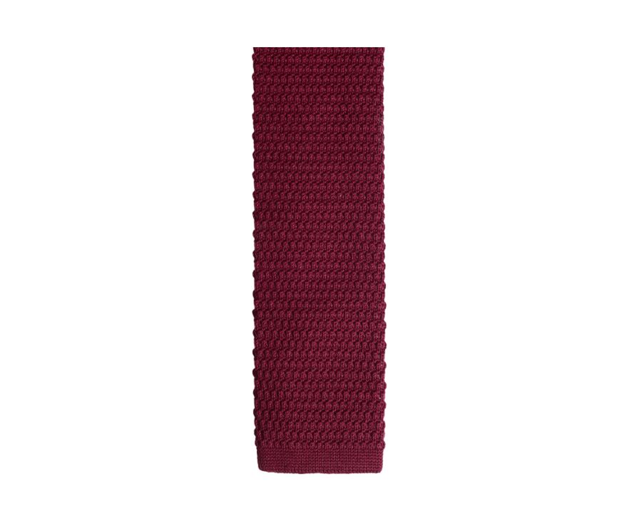 Cravate tricot homme Bordeaux