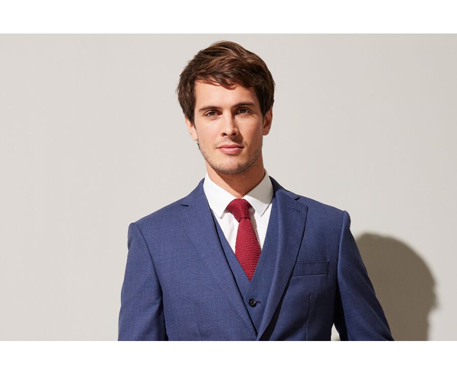 Cravate tricot homme Bordeaux