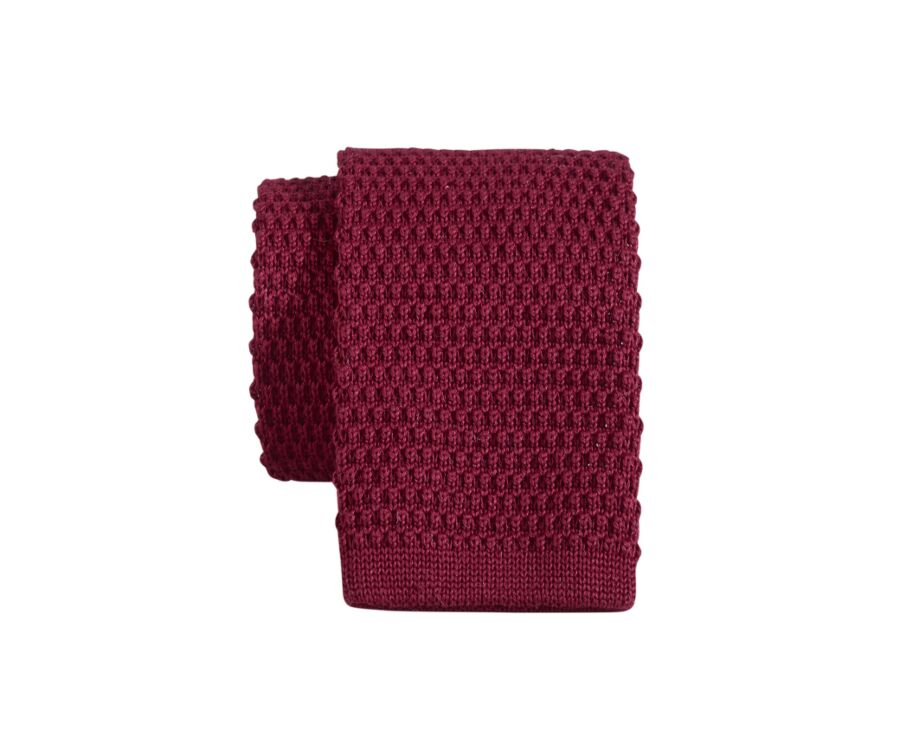Cravate tricot homme Bordeaux