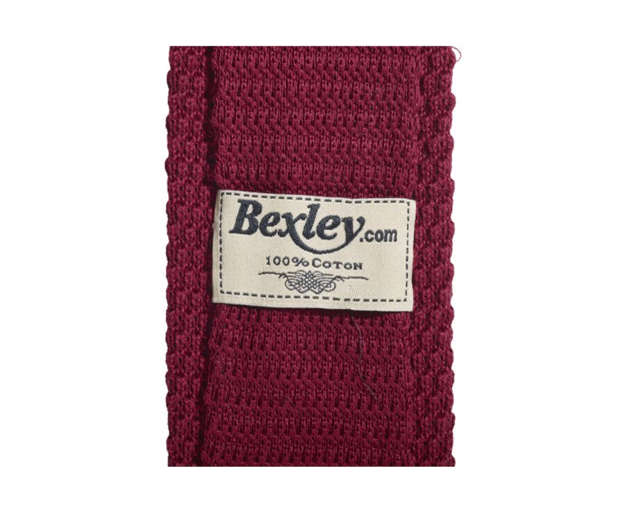 Cravate tricot homme Bordeaux