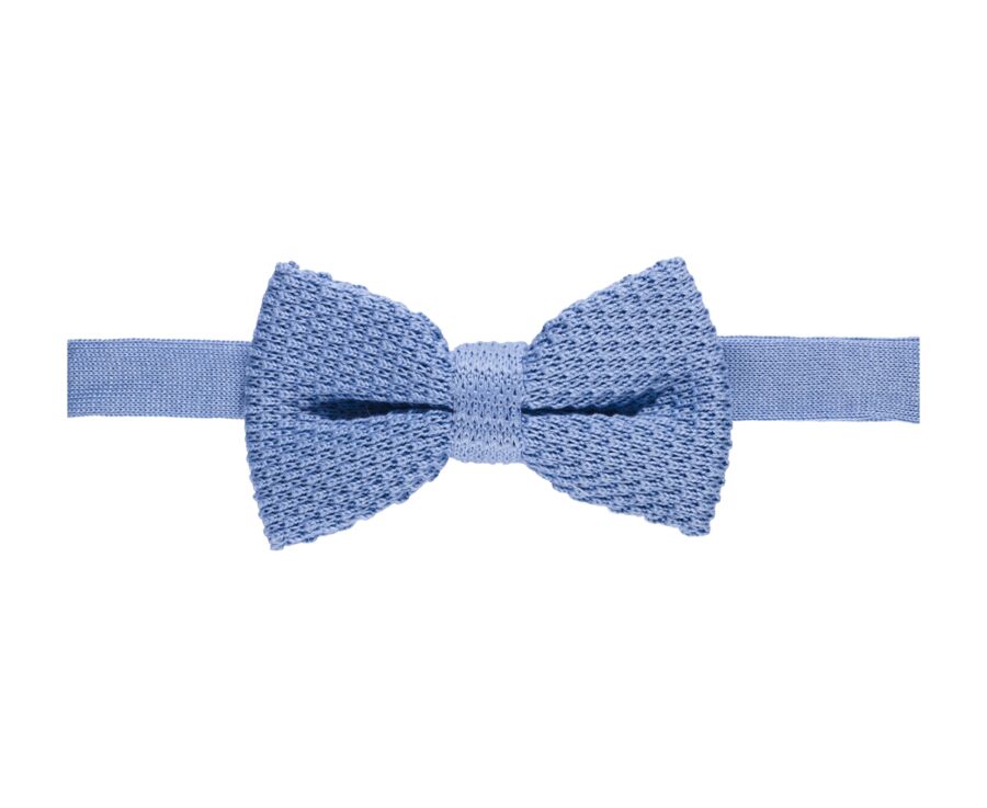 Noeud Papillon homme Tricot Bleu Ciel 
