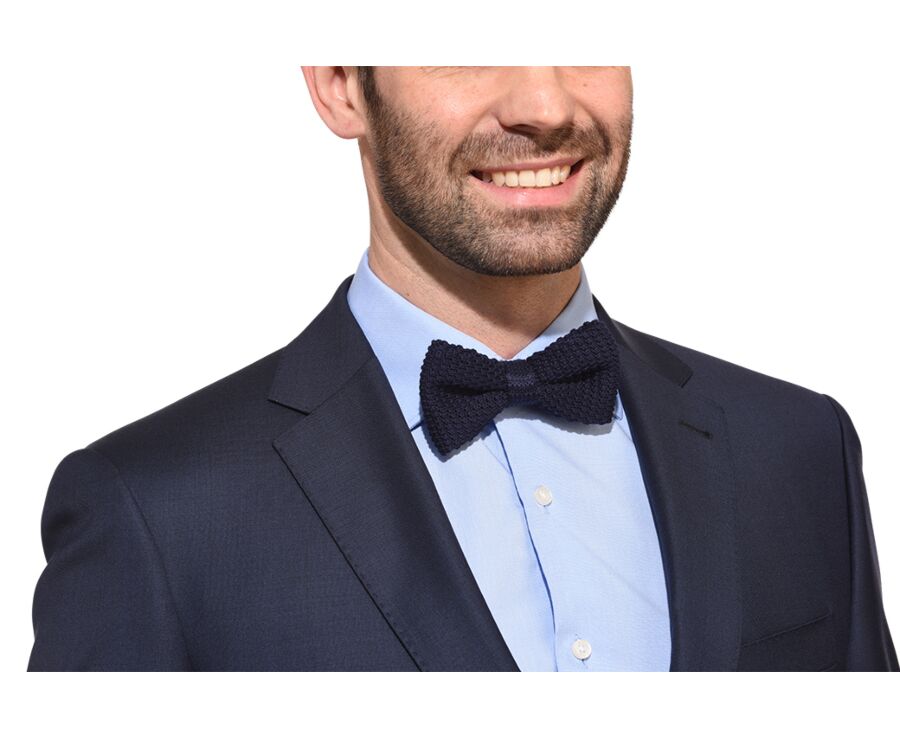 Noeud Papillon homme Tricot Marine