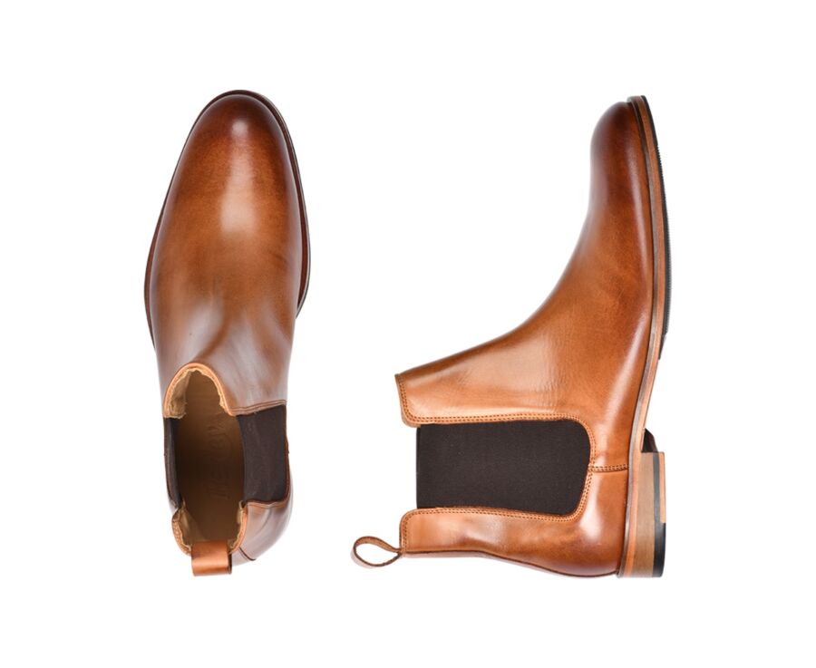 Chelsea boots homme Châtaigne Patiné - DAWSON II PATIN