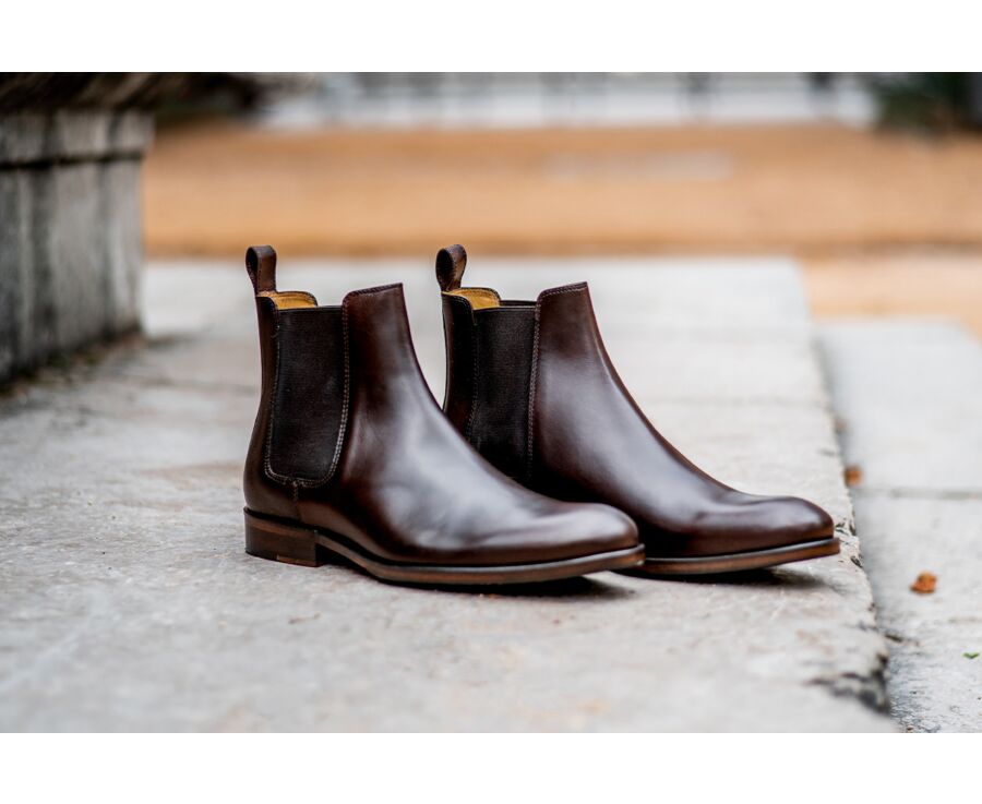 Chelsea boots homme Chocolat - DAWSON II PATIN