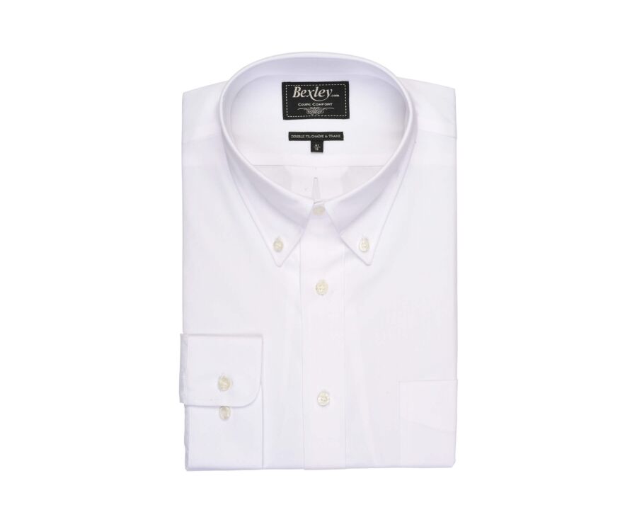 Chemise blanche coton - Col américain - TOMMY