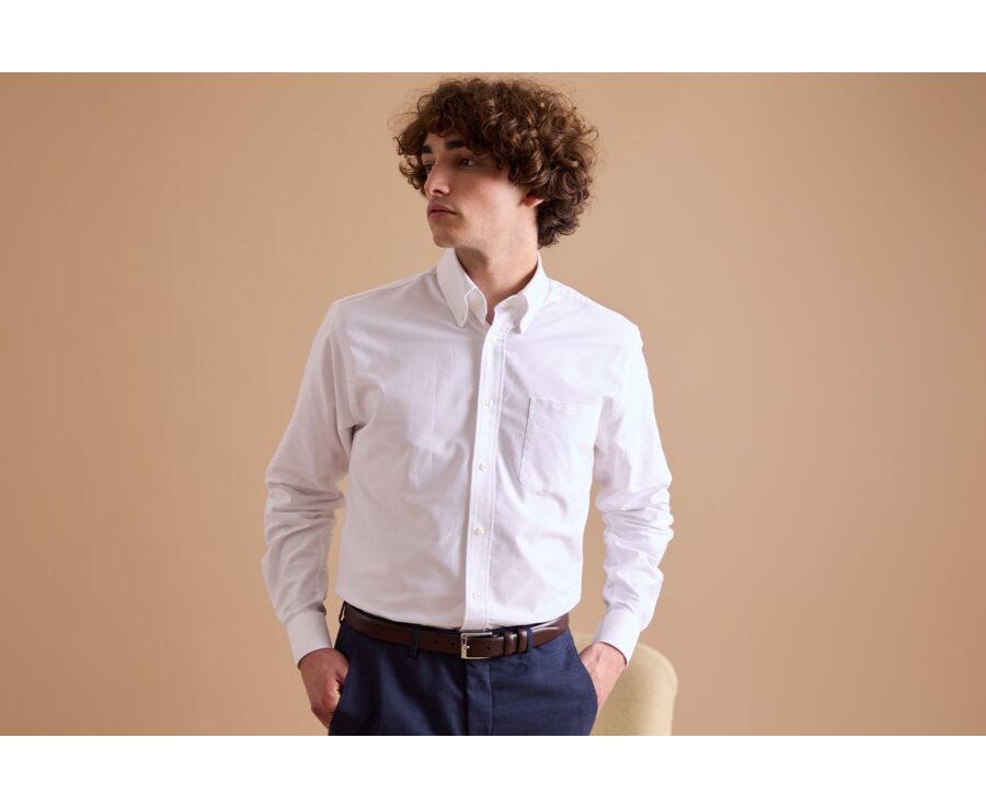 Chemise blanche coton - Col américain - TOMMY