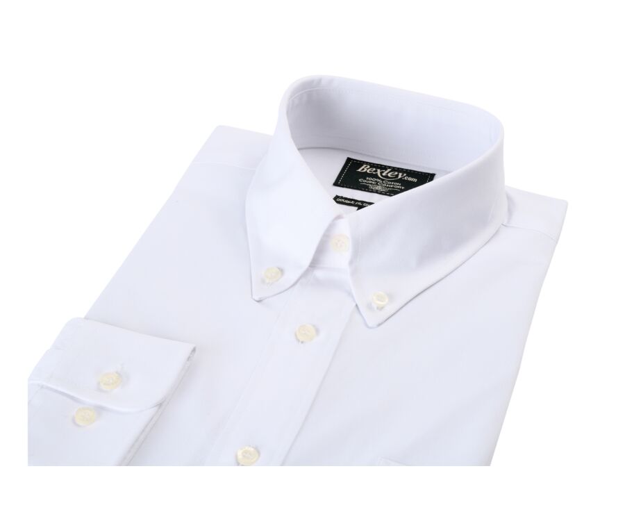 Chemise blanche coton - Col américain - TOMMY
