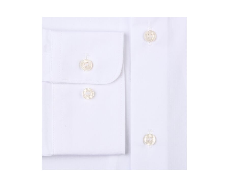 Chemise blanche en coton - Poche poitrine - ALBERTO II CLASSIC