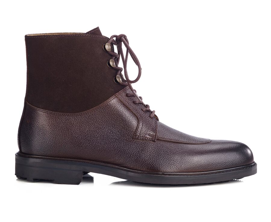 Boots homme Chocolat Grainé - KENT HIGH GOMME COUNTRY