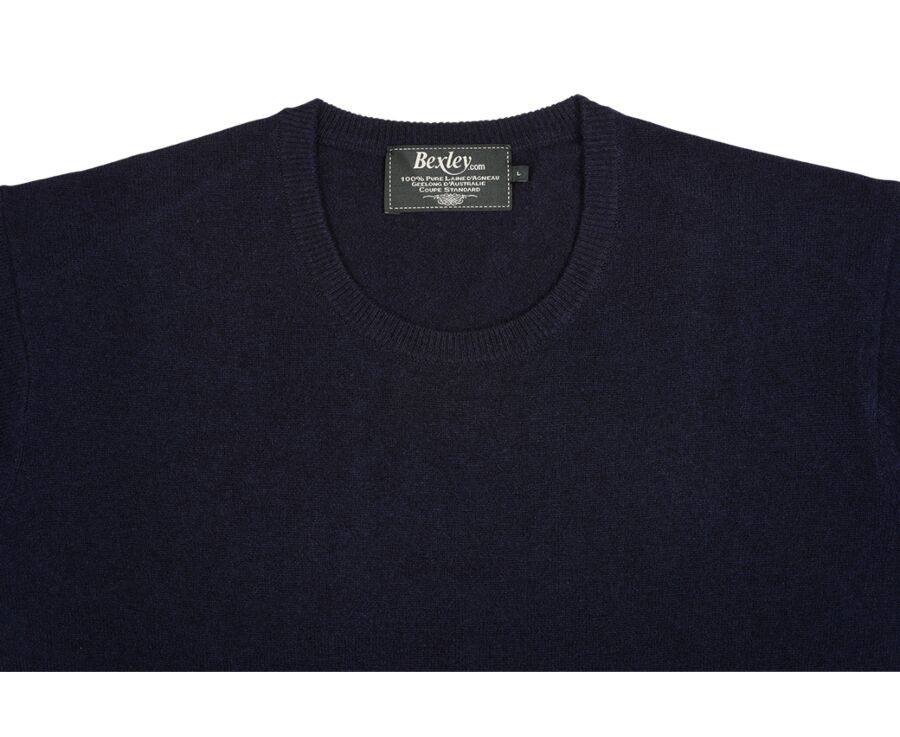 Pull homme laine col rond Navy - CONAN