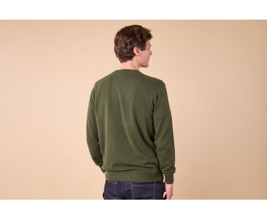 Pull homme laine col rond Vert - CONAN