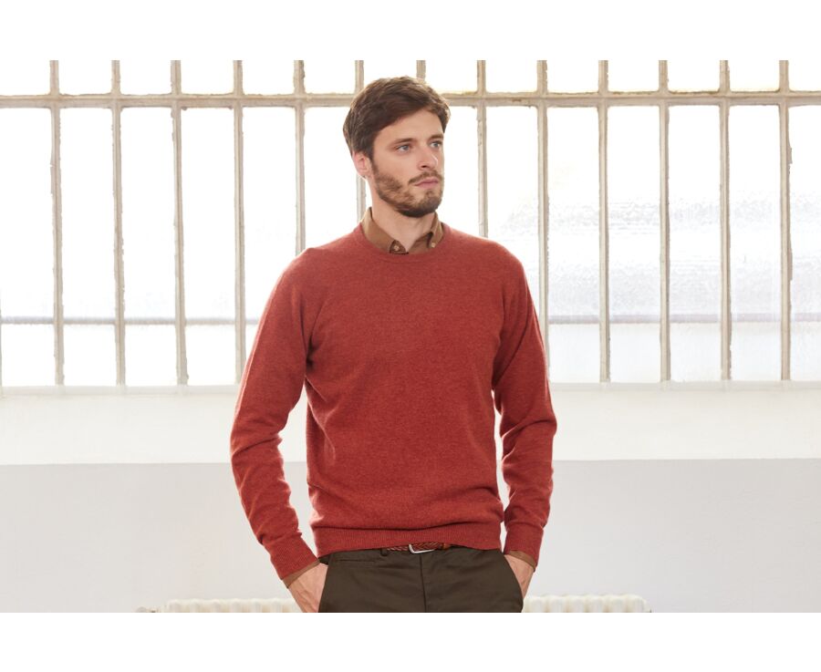 Pull col rond homme laine Epice Chiné - CONAN