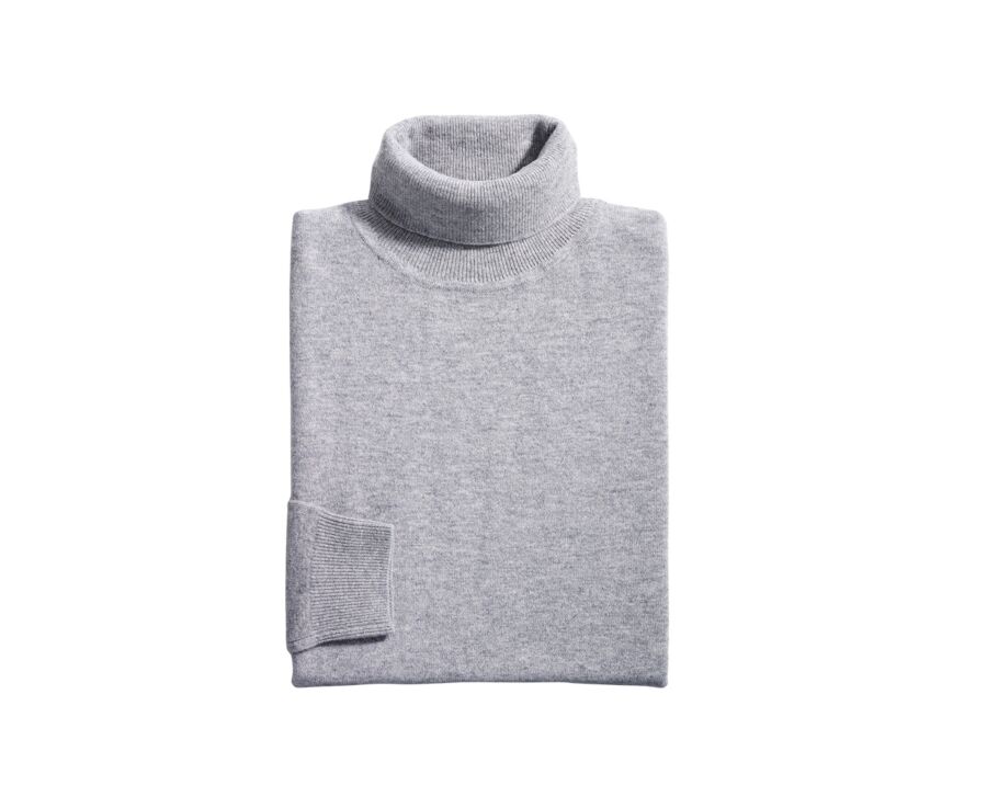 Pull laine homme col roulé Gris Chiné - EMERIC